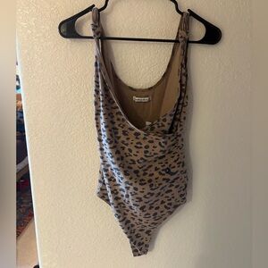 A&F crossover animal print bodysuit